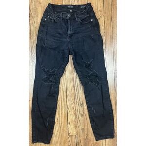 Judy Blue Boyfriend Fit Distressed Denim Blue Jeans 5|27 Women's Size 26x28